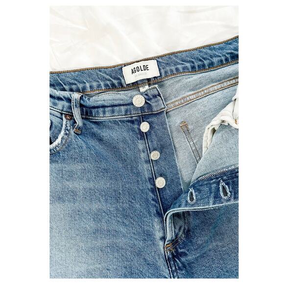 AGOLDE Nico Straight Leg High Rise Slim Denim Jeans size 31 / 10 - Picture 5 of 11